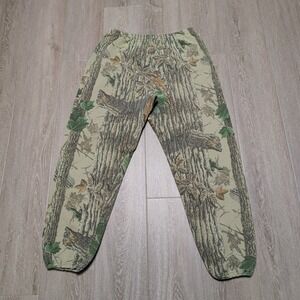 Vintage 90s Jerzees Outdoors Sweatpants Mens Large Green Camo Realtree‎ Made USA